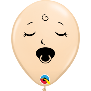 Μπαλόνια Λάτεξ 5" Blush Πρόσωπο για Μωρό με πιπίλα / 100 τεμ.