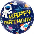 Bubble Μονό 22" Birthday Outer Space / 56 εκ