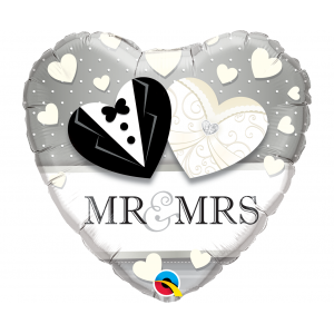 Μπαλόνι Φόιλ 18" Mr & Mrs Wedding
