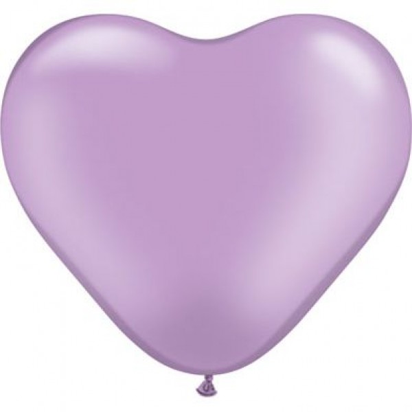 Μπαλόνια Λάτεξ Καρδιά 6" Περλέ Λιλά /100 τεμ