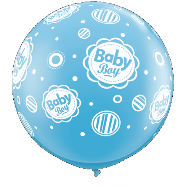 Μπαλόνι Λατεξ 3Π Baby Boy Dots A Round /2 τεμ