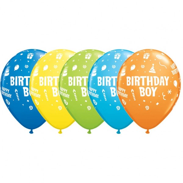 Μπαλόνια Λάτεξ 11"Birthday Boy Ast /25 τεμ