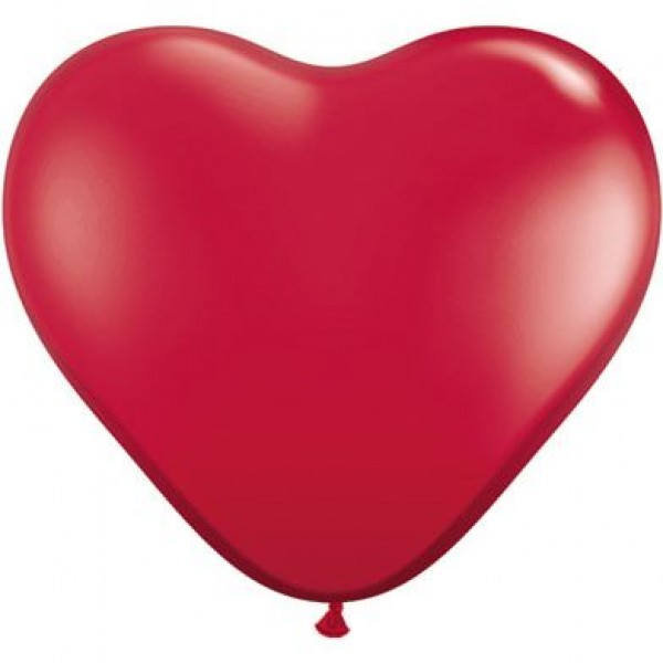 Μπαλόνια Λάτεξ Καρδιά 15" Ruby Red /50 τεμ