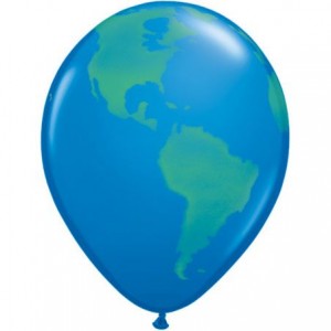 Μπαλόνια Λατεξ 16'' Globe Dark Blue /50 τεμ - Διάστημα 40 εκ