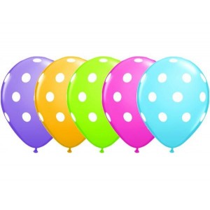 Μπαλόνια Λάτεξ 11" Big Polka Dots Ast /50 τεμ