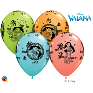 Μπαλόνια Λάτεξ 11" Princess Vaiana & Maui 25 τεμ.