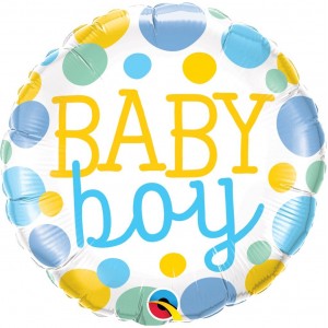Μπαλόνι Φοιλ 18" Baby Boys Dots