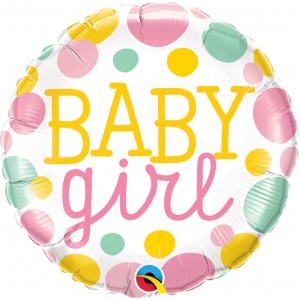 Μπαλόνι Φοιλ 18" Baby Girl Dots