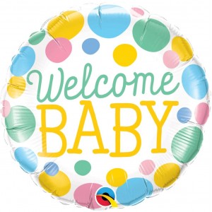 Μπαλόνι Φοιλ 18" Welcome Baby Dots