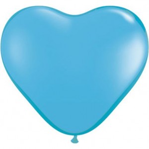 Μπαλόνια Καρδιά 6" Σιέλ /100 τεμ (Διάμετρος 15εκ)