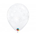 Μπαλόνια 11" Διάφανα Contemporary Snowflakes -A-Round /25 τεμ - Χιονονιφάδες