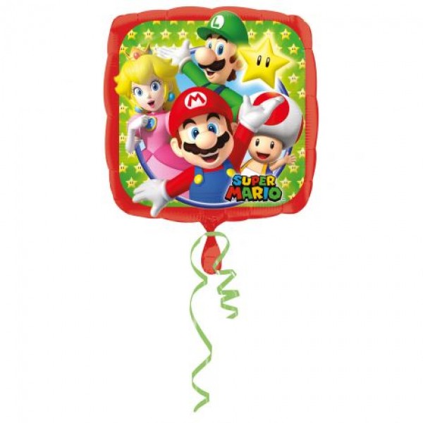 Μπαλόνι Φοιλ 17" Τετράγωνο Super Mario Bros 43εκ