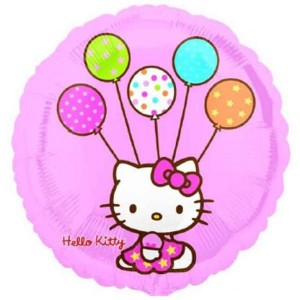 Μπαλόνι φοιλ 18" Στρογγυλό Hello Kitty / 46 εκ