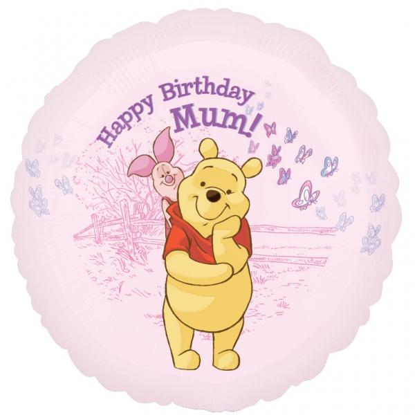 Μπαλόνι Φοιλ 18" Winnie Birthday Mum / 46 εκ