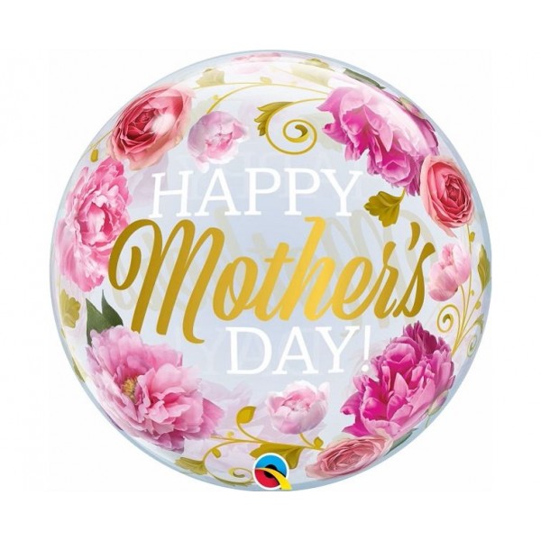 Bubble Μονό 22" Mother's Day Pink Peonies / 56 εκ
