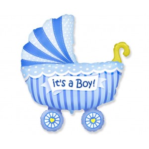 Μπαλόνι Φοιλ Σχήμα Καρότσι Baby Buggy Boy / 89εκ x 74 εκ