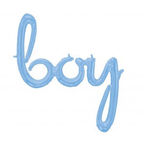 Μπαλόνι Φοιλ Script Phrase Boy Pastel Blue Γαλάζιο 73 x 81 εκ