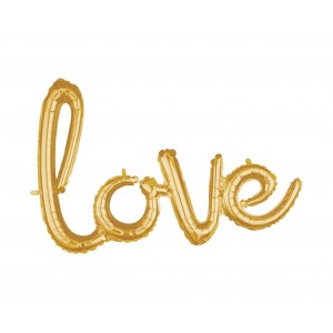 Μπαλόνι Φοιλ Script Phrase `Love` Χρυσό 78 x 53 εκ