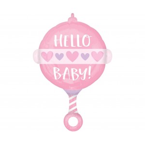 Μπαλόνι Φοιλ Σχήμα Baby Girl Rattle / 43εκ x 60εκ