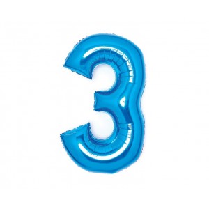 Φοιλ Σχήμα Μπλε 26" Νούμερο "3" / 66εκ ύψος