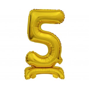 Μπαλόνι Φοιλ Μίνι με βάση Νούμερο "5" Χρυσό / 38 εκ