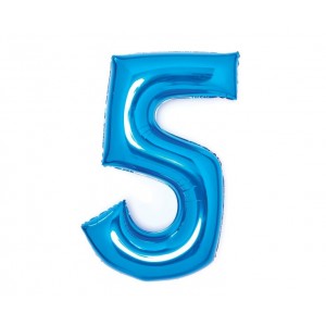 Φοιλ Σχήμα Μπλε 26" Νούμερο "5" / 66εκ ύψος