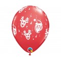 Μπαλόνια 11" Santa & Rudolph /25 τεμ