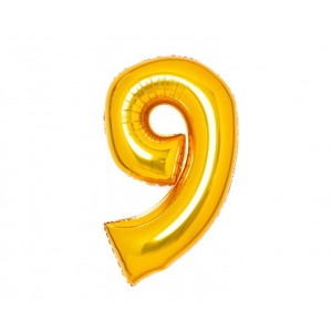 Φοιλ Σχήμα Χρυσό 26" Νούμερο "9" / 66εκ ύψος