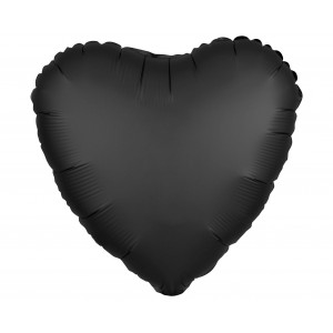 Μπαλόνι Φοιλ Καρδιά Satin Luxe Onyx Black 43cm