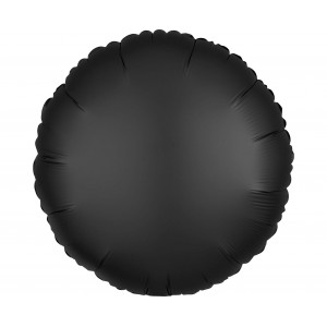 Μπαλόνι Φοιλ 17" Στρογγυλό Satin Luxe Onyx Black 43cm