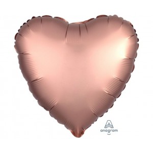 Μπαλόνι Φοιλ 17" Καρδιά Satin Luxe Rose Copper 43 εκ