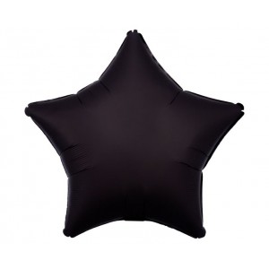 Μπαλόνι Φοιλ 17" Αστέρι Silk Lustre Black 48 εκ - Μαύρο