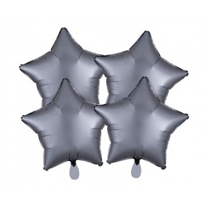 Μπαλόνι Φοιλ Αστέρι 18" Satin Luxe Graphite - Γκρι / 4 τεμ