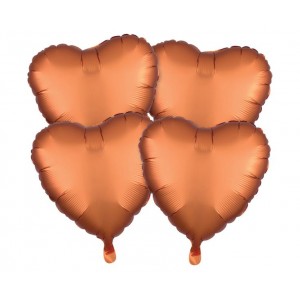 Μπαλόνι Φοιλ 18" Satin Luxe Amber- Πορτοκαλί / 4 τεμ