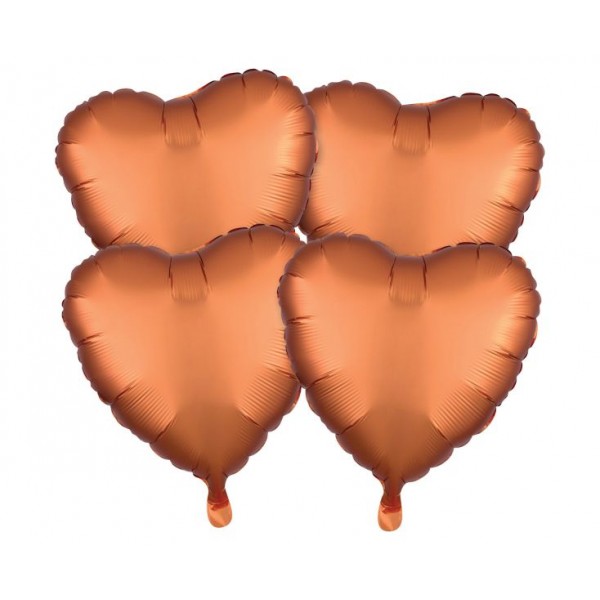 Μπαλόνι Φοιλ 18" Satin Luxe Amber- Πορτοκαλί / 4 τεμ