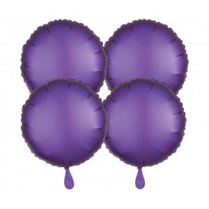 Μπαλόνι Φοιλ 18" Satin Luxe Purple Royale - Μωβ / 4 τεμ