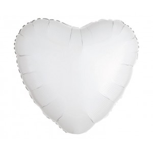 Μπαλόνι Φοιλ 17" Καρδιά Λευκό / 43 εκ