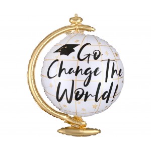 Μπαλόνι Φοιλ Σχήμα Change the World Globe Αποφοίτηση