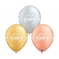 Μπαλόνια Λάτεξ 11" Hello Baby Dots / 25 τεμ