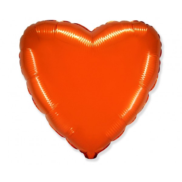 Μπαλόνι Φοιλ 18" Καρδιά - Πορτοκαλί / 46 εκ