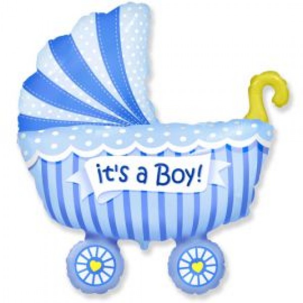 Μπαλόνι Φοιλ Σχήμα Καρότσι Baby Buggy Boy / 89εκ x 74 εκ