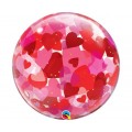 Bubble Μονό 22" Love You Paper Hearts / 56 εκ