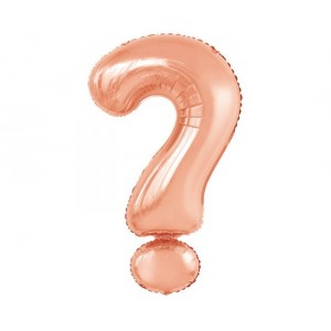 Μπαλόνι Φοιλ Σχήμα Σύμβολο "?" Ροζ Χρυσό  Μέγεθος Φουσκωμένο 86 εκ 
