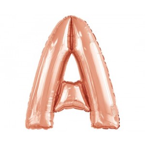 Μπαλόνι Φοιλ Σχήμα Ροζ Γράμμα "A" Χρυσό