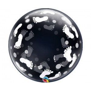 Deco Bubble 24" Baby Footprints	 