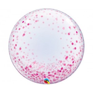 Deco Bubble 24" Pink Confetti Dots 