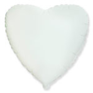 Μπαλόνι Φοιλ 18" Καρδιά - Λευκό / 46 εκ