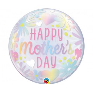 Bubble μονό Happy Mother's Day Floral Pastel / 56εκ