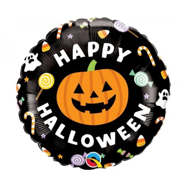 Μπαλόνι Φοιλ 18" Halloween Jack & Candies / 46 εκ - Κολοκύθα