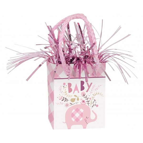 Βαριδάκι Ρόζ Baby Shower Elephant Gift Bag